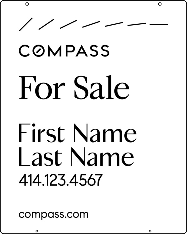 Agent Hanging Sign Panel, 30"H X 24"W, 3mm Aluminum Composite