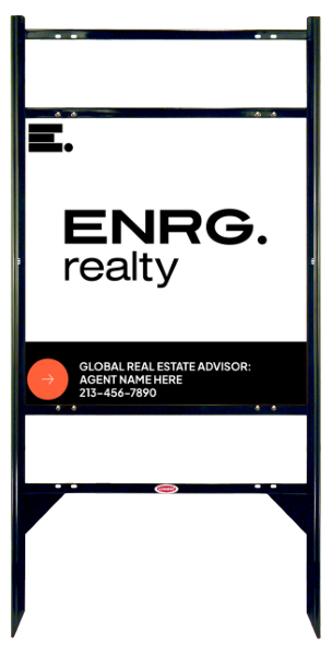 Angle Iron Frame W/ 2 Rider Inserts And Agent Name Sign Panel Unit, 24"H X 24"W, Steel