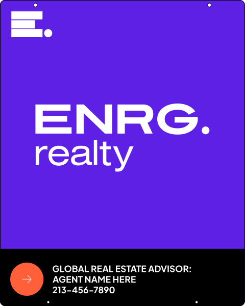 Agent Name Hanging Sign Panel, 30"H X 24"W, 3mm Aluminum Composite