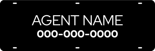 Agent Name Sign Rider, 6"H X 18"W