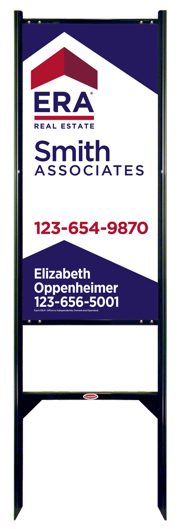 Angle Iron Sign Frame And Panel Unit, 24 GA Steel 36"H X 18"W