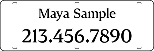 Reflective Agent Sign Rider, 6"H X 18"W, Steel