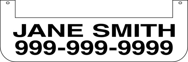 Agent Sign Rider With Tabs, 6"H X 24"W, .050 Poly