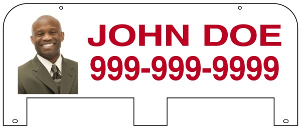 Real Estate Photo Sign Rider With Tabs, .150 Polyethylene 8"H X 24"W