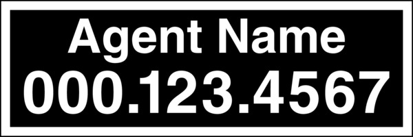 Real Estate Agent Sign Rider, 24 GA Steel 8"H X 24"W