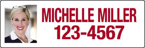 Photo Sign Rider, 24 GA Steel 6"H X 18"W