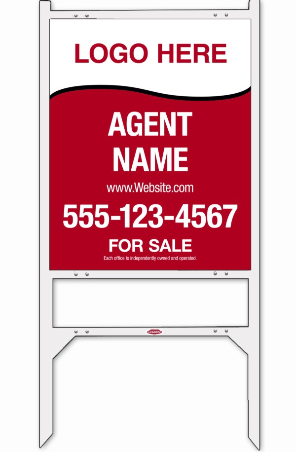 White Angle Iron Frame And Sign Panel Unit, 24 GA Steel 30"H X 24"W