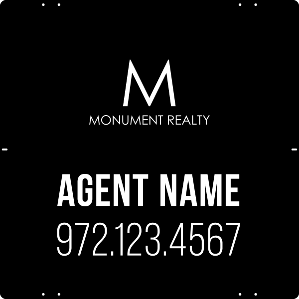Reflective Agent Name Sign Panel, 24"H X 24"W, Steel