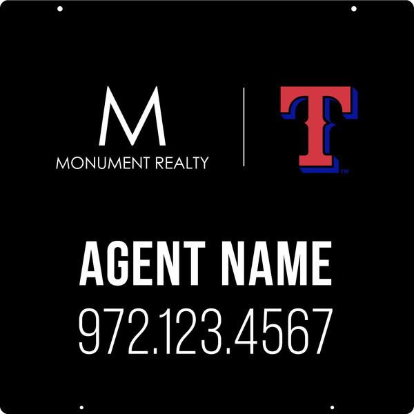 Hanging Agent Name Sign Panel, 24"H X 24"W, Steel