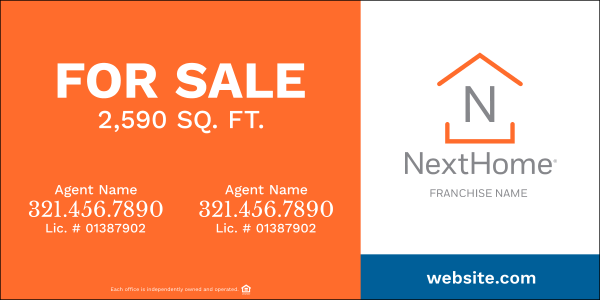 Commercial Agent Sign Panel (Sf), 48"H X 96"W, 6mm Alumalite