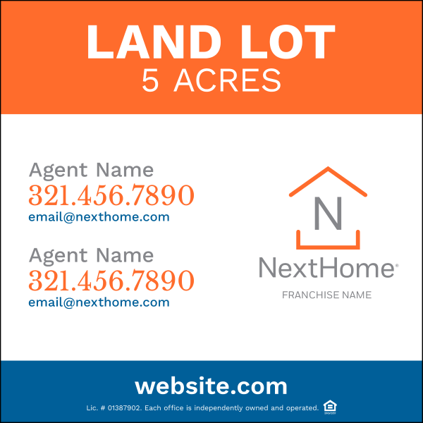 Commercial Agent Panel (Sf), 48"H X 48"W, 3mm Aluminum Composite