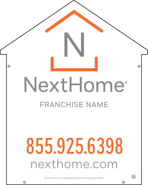 Reflective House Shape Sign Panel Df, 30"H X 24"W, 3mm Aluminum Composite