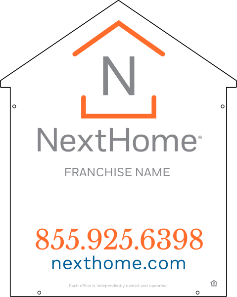 House Shape Sign Panel Df, 30"H X 24"W, Pvc