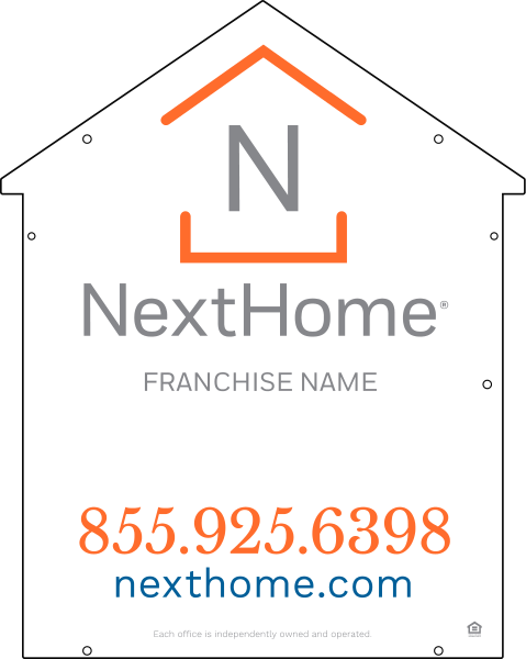 Universal House Shape Sign Panel Df, 30"H X 24"W, 3mm Aluminum Composite