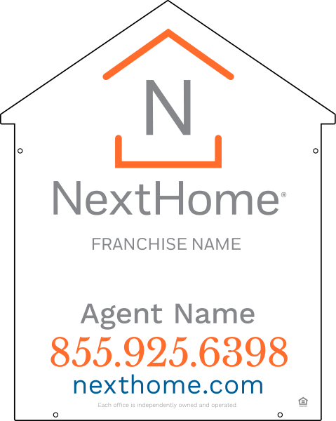 House Shape Sign Panel Df, 30"H X 24"W, 3mm Aluminum Composite