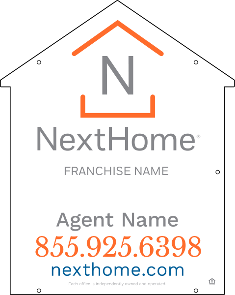 House Shape Hanging Sign Panel Df, 30"H X 24"W, 3mm Aluminum Composite