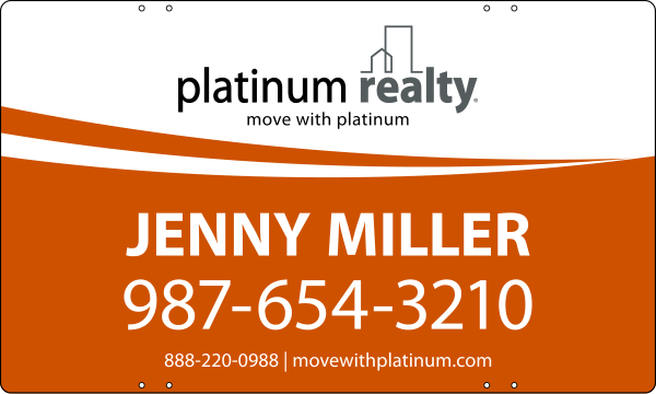 Reflective Agent Sign Panel, 18"H X 30"W, Steel