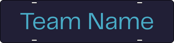 Team Name Sign Riders, 6"H X 24"W, Steel