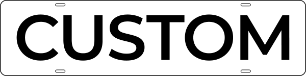 Custom Copy Sign Riders, 6"H X 24"W, Steel