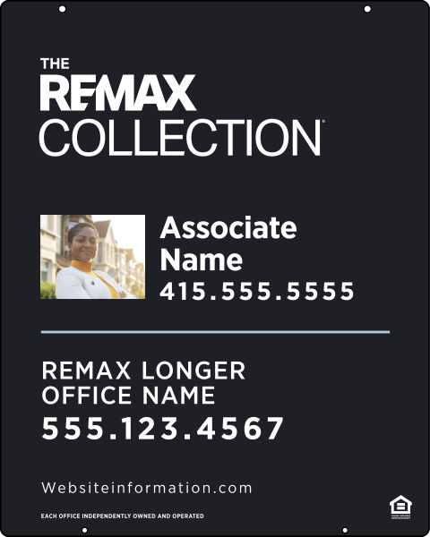 Collection Associate Name W/ Photo Hanging Sign Panel,  30"H X 24"W, Steel