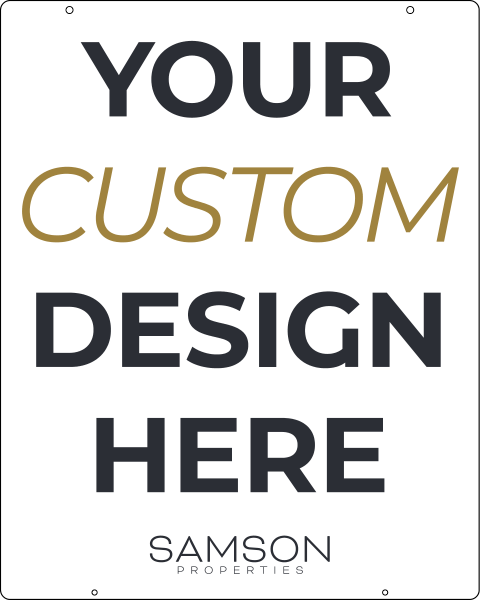 Samson Properties Hanging Your Design Here Sign Panel, 30"h x 24"w, 24 gauge steel