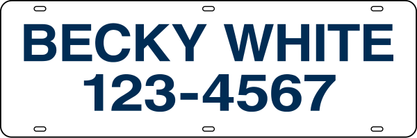 Agent Name Sign Rider, 6"H X 18"W, Steel