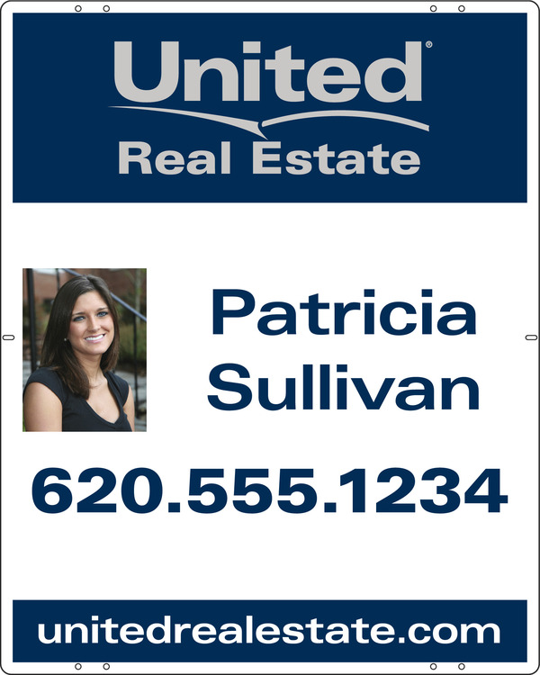 Agent Photo Sign Panel, 30"H X 24"W, Steel