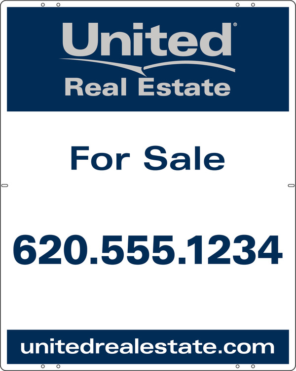 Office For Sale Sign Panel, 30"H X 24"W, Steel