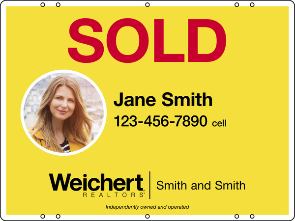 Agent Photo Sign Panel, 18"H X 24"W, Steel