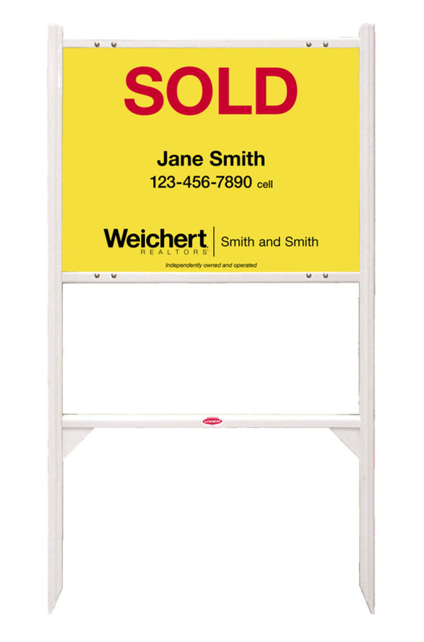 Angle Iron Frame And Agent Sign Panel Unit, 18"H X 24"W, Steel