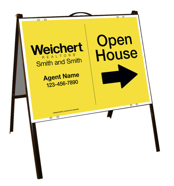 Agent Open House A-Frame And Sign Panel Unit, 18"H X 24"W
