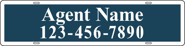 Agent Name Sign Rider, 6"H X 24"W, Steel
