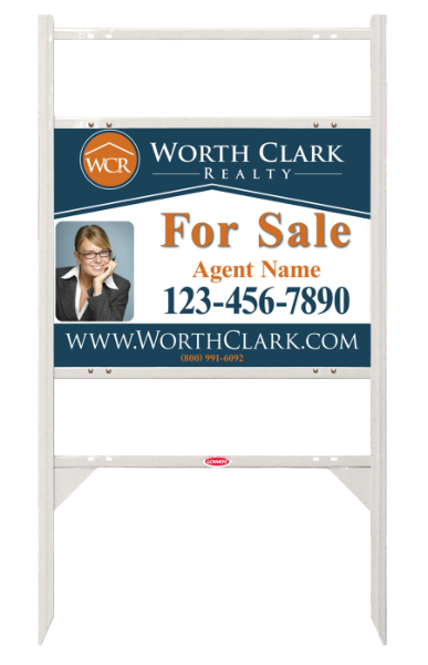 Angle Iron Frame W/ 2 Rider Inserts And Photo Sign Panel Unit, 18"H X 24"W, Steel