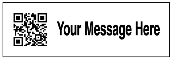 Real Estate QR Code Sign Rider, Corrugated Plastic, 6h x 18w