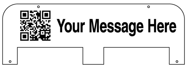 Real Estate QR Code Sign Rider with tabs, .090 Polyethylene, 6h x 24w