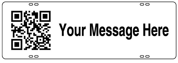 Real Estate QR Code Sign Rider, 24 GA Steel, 8h x 24w