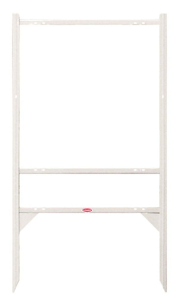 Angle Iron Frame with One Rider Slot, 24h x 24w, White