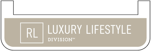 Luxury Lifestyle Flipped Tab Sign Rider, 6h x 24w, Light Gray