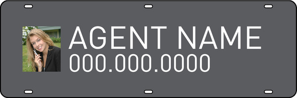 Ranch and Resort agent photo sign rider, 24 GA steel 6h x 18w