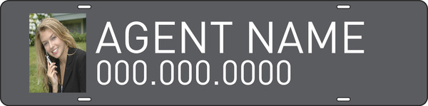 Ranch and Resort agent photo sign rider, 24 GA steel 6h x 24w