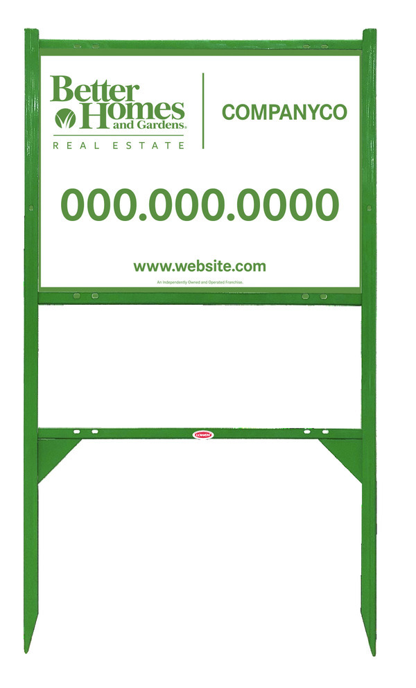 Angle Iron Frame and Sign Panel Unit, 18h x 24w, Green