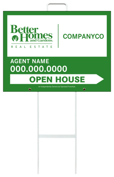Grab and Go Agent Open House Sign Panel Unit, 18h x 24w, 4mm Corrugated