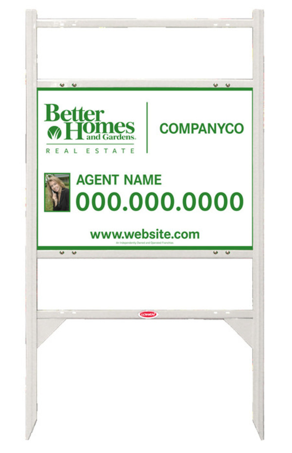 Angle Iron Frame with Two Rider Inserts and Photo Sign Panel Unit, 18h x 24w