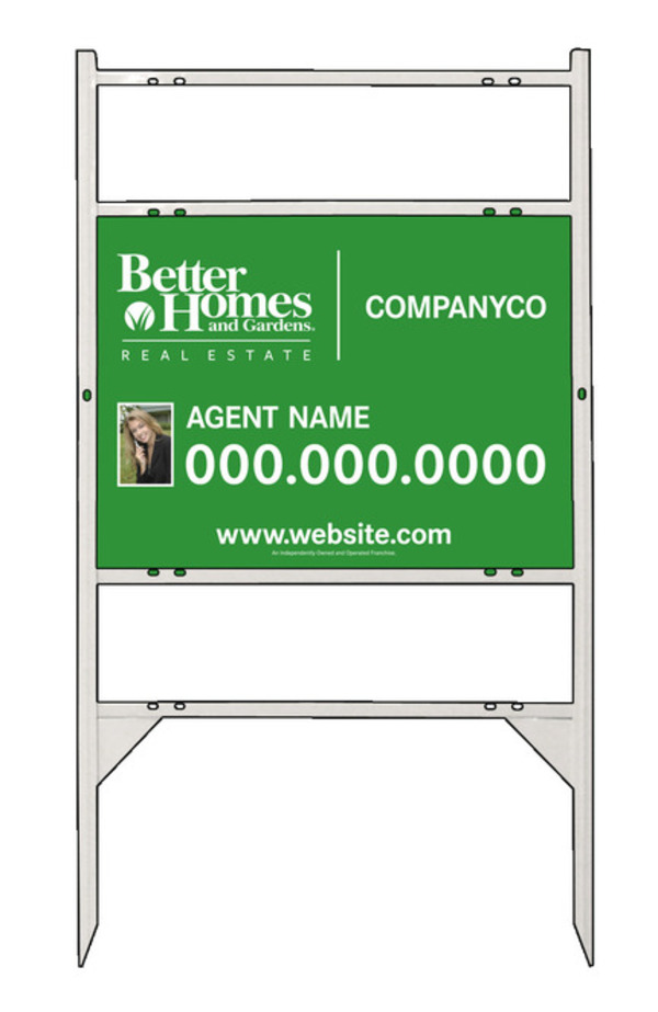 Angle Iron Frame with Two Rider Inserts and Photo Sign Panel Unit, 18h x 24w