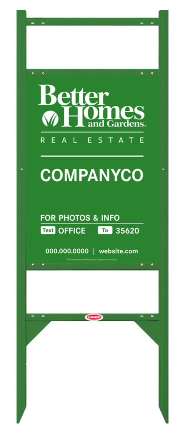 Angle Iron Frame w Two Rider Inserts and For Photos & Info Sign Panel Unit, 24h x 18w,