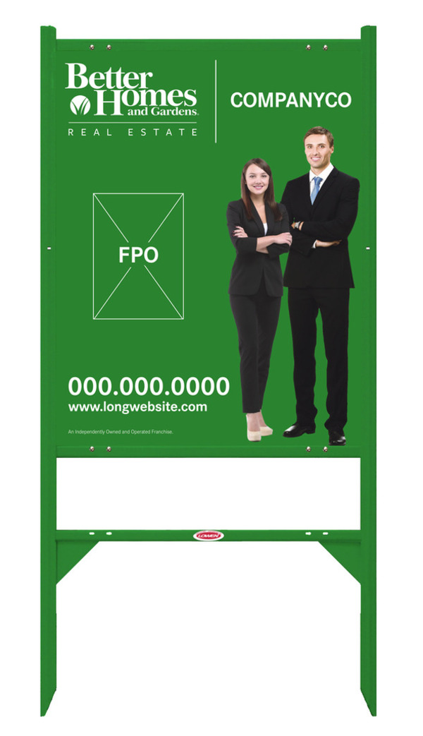 Angle Iron Frame and Sign Panel Unit, 30h x 24w, Green