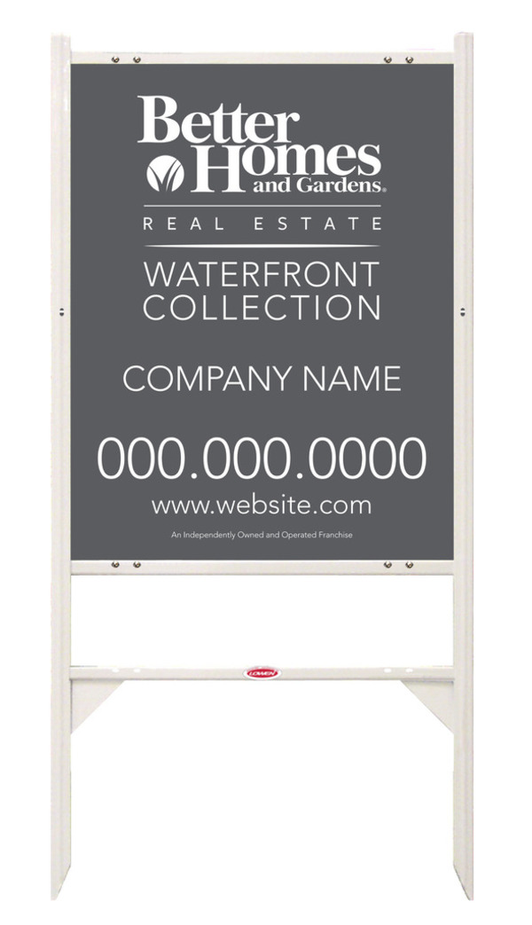 Waterfront Collection Angle Iron sign Frame and panel unit, 24 GA steel 30h x 24w