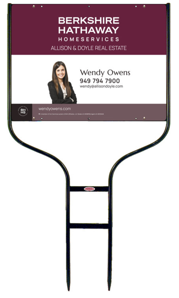Round Rod Frame and Cut Out Photo Sign Panel Unit, 18h x 24w, Steel