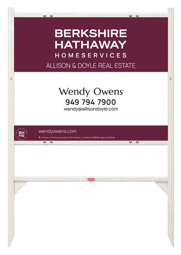 Angle Iron Frame and Agent Sign Panel Unit, 24h x 30w, Steel