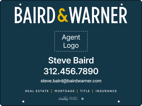 Agent Logo Hanging Sign Panel, 18h x 24w, 3MM Aluminum Composite